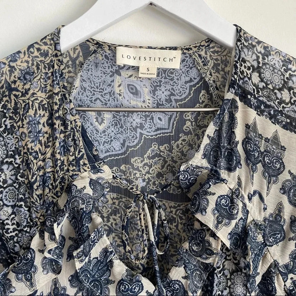 Lovestitch Mixed Print High/Low Hem Dress size small - Picture 6 of 6